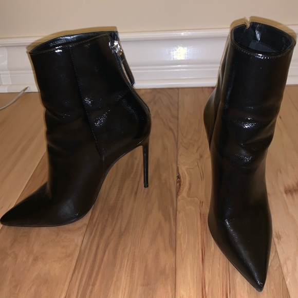 Steve Madden Black Patent Leather Booties - Picture 5 of 6